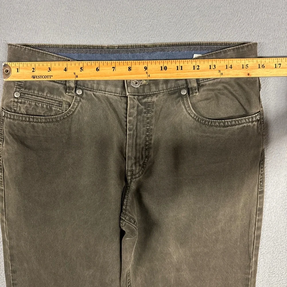 Hiltl Pants Mens 32x34 Brown Dude Straight Leg German Design Casual Trousers